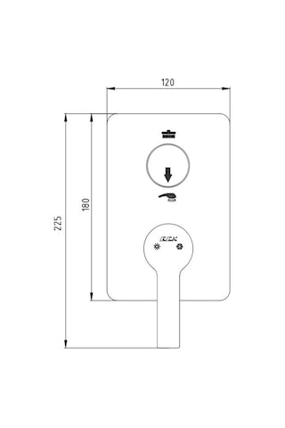 Eca Delta Ankastre Banyo Bataryası Sıva Üstü 2 Yollu 102167207-Kde Krom