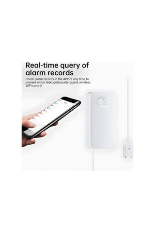 Tenfowee Akıllı Su Kaçak Algılayıcı, Tuya Wıfı İle Uygulama Kontrolü, 85db Ses, Ip67 Su Geçirmez, Mutfak/banyo/taban Katı İçin, Beyaz