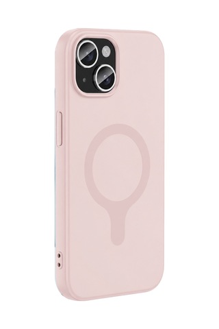Joko Apple Uyumlu iPhone 15 Z Silikon Magsafe Kapak - Pembe