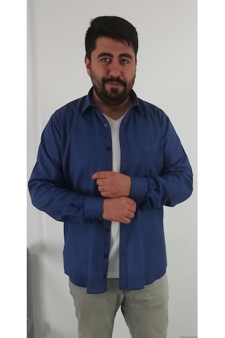 Tousus Regular Fit Pitikareli Vual Erkek Gömlek Kls-4020-tss Lacivert