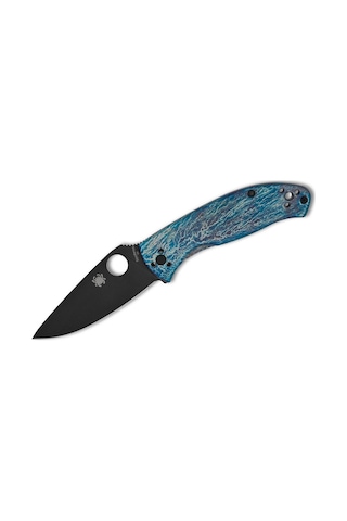 Spyderco Tenacious Blue Tı Black D2 Plainedge Kamp Çakı Çok Renkli