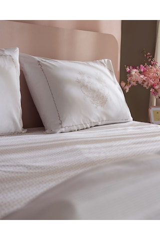 Madame Coco Mathilda Tek Kişilik %100 Pamuk Karde Düz Pike Takımı - Beyaz 8684427200391 Beyaz