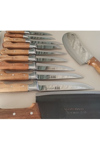 11 Parça Lazoğlu Sürmene Kasap-Kurban-Mutfak Bıçak Seti