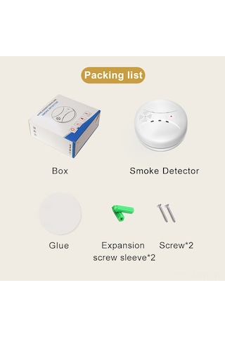 Monyee Akıllı Yangın Alarmı, Duman Tespit Cihazı, 85db Ses Ve Işık Uyarısı, Ev Ve Ticari Kullanim, Kolay Kurulum, 1 Yıl Pil Ömrü