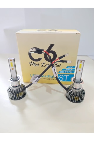 H3 Led Xenon Mini Led Xenon 12800 Lümen H3 Slim Led Zenon Beyaz