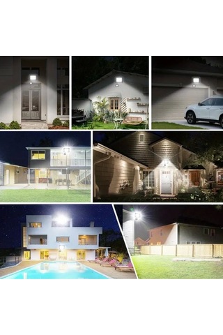 Dış Mekan Ve Kamp İçin Usb İle Şarj Olan 4 Farklı Işık Modlu Güçlü Projektör Lamba 100w 2400 Mah