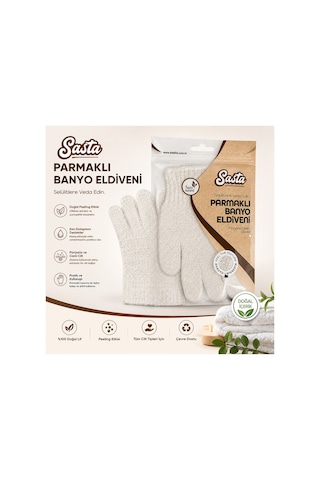 Parmaklı Banyo Eldiveni Ölü Deri Karşıtı Ve Peeling Etkili
