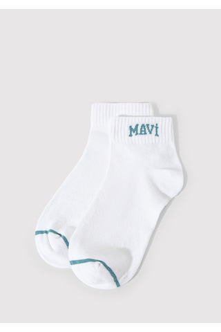 Mavi - Beyaz Patik Çorap 1912785-20843 Beyaz