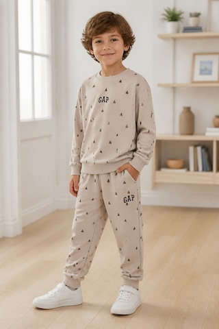 Eray Alp Kids Erkek Çocuk Bej Eşofman Takımı Günlük Rahat Kombin