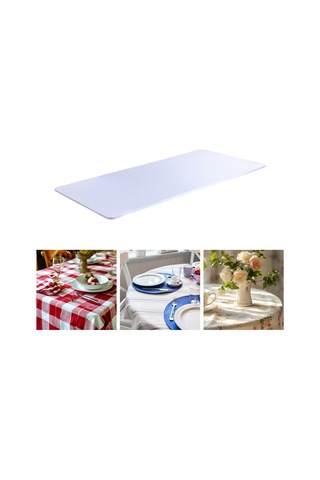 Suntek Esnek Masa Örtüsü Yıkanabilir Patio 4ft Etkinlik Beyaz