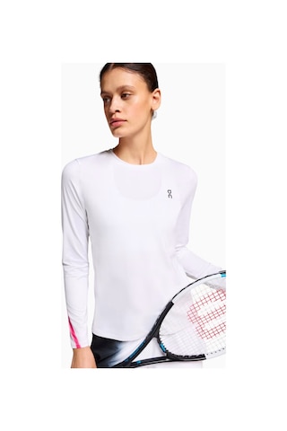 On Court Long-t Lumos Uzun Kollu Kadın Tenis Tişörtü Tenis Giyim Beyaz
