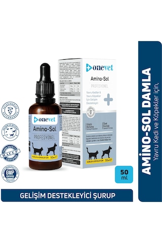 Onevet Amino-sol Yavru Kedi Ve Köpekler İçin Gelişim Destekleyici Damla 50 Ml
