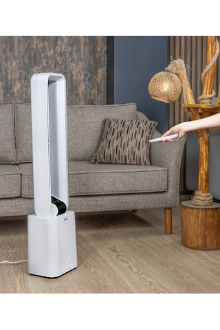 Zilan Zln1085 Kule Tipi Vantilatör Uzaktan Kumanda Geniş Salınım 12 Hız Ayarı Diğital Fan