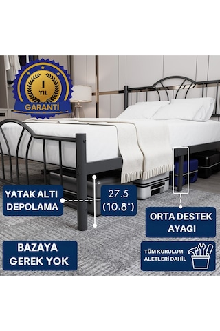 Aksviva Bella Tek Kişilik Ferforje Metal Karyola