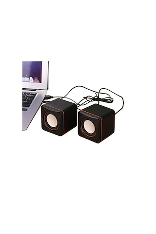 Multimedya 1+1 Mini Pc Hoparlör 2.0 Usb Speaker 2.5w