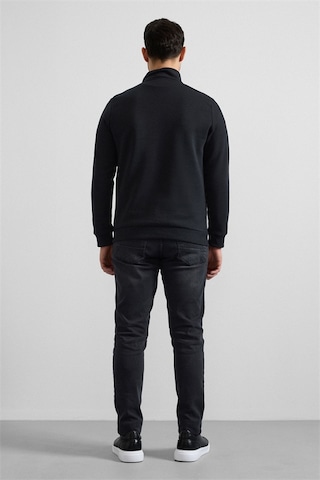 Süvari Siyah Regular Düz Yarım Balıkçı Yaka Sweatshirt Ssw2013700001-s09 Siyah