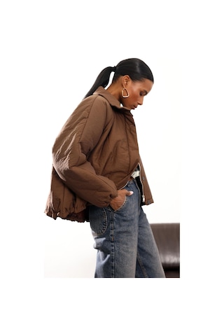 Kahverengi Su İtici Şişme Mont 36862 Kahverengi