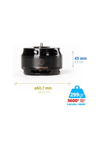 T-motor U Power Type U U7 V2.0 490kv Brushless Fırçasız Uav Motor Multikopter Multi-rotor Quadcopter Hexacopter Drone Motoru