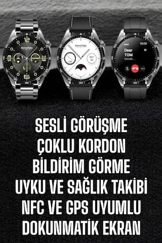 Akıllı Saat Titreşimli Pusula Nabız Ve Tansiyon Ölçer Nfc Uyumlu