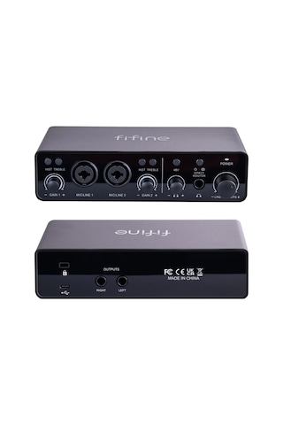 Fifine Ampli 3 Usb Stüdyo Ses Kartı 2 Giriş 2 Çıkış 24bit/192khz Windows/mac/ıos/android