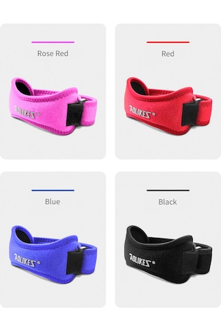 Moveevo Mavi Bilekli Dışarıda Bisiklet Sürme Dağcı Basketbol Diz Koruyucu, Basınçlı Patella Koruma Bandı, Kolay Takılabilir Spor Dizlik Tek Adet Mavi