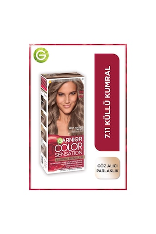 Garnier Çarpıcı Renkler 7.11 Küllü Kumral Saç Boyası, Demikit 3600542630351-10620 7.11 Küllü Kumral