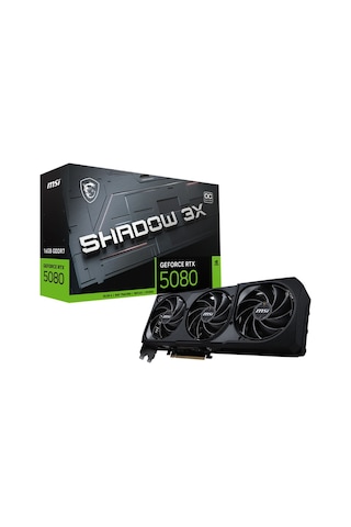 Msı Geforce Rtx 5080 16g Shadow 3x Oc 16gb Gddr7 256bit Dlss 4 Nvıdıa Ekran Kartı