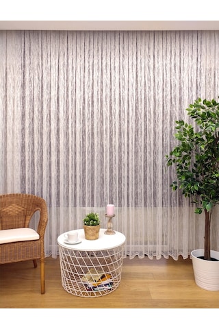 Evdepo Home Kullanıma Hazır Örme Tül Perde (543683267)