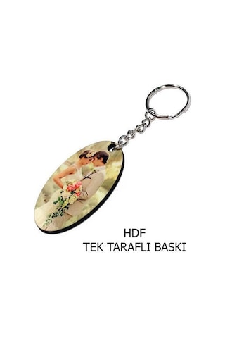 Hdf Tek Taraflı Anahtarlık - Oval