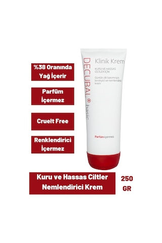 Decubal Basic Kuru Ve Hassas Ciltler Için Klinik Nemlendirici Krem 250 G