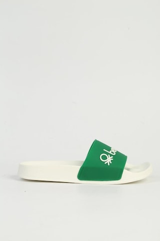 United Colors Of Benetton Benetton Bn-1442 Anatomik Taban Unisex Terlik Beyaz Yeşil 36-40 Beyaz - Yeşil