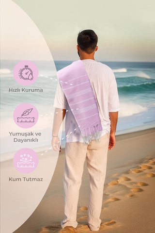 Favora Peştamal Plaj Havlusu 90x140 - Pembe