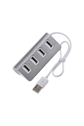 Teltree Usb-a 4 Portlu Alüminyum Hub: Taşınabilir Usb 2.0 Genişletme İstasyonu, Dizüstü Bilgisayar İçin Çoklu Bağlantı Noktası