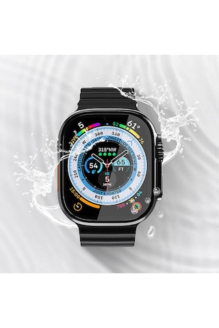İos Ve Android Uyumlu Akıllı Saat Ra23 Smart Watch 49mm Ip67 Sertifikalı Siyah Siyah