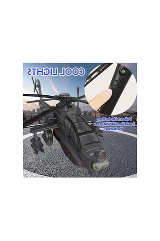Sesli Işıklı Metal Helikopter Oyuncak, Dayanıklı Çek Bırak Model
