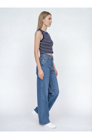 LOFT Wide Leg Regular Fit Kadın Pantolon Lf2037068 Q1.v1 Denim