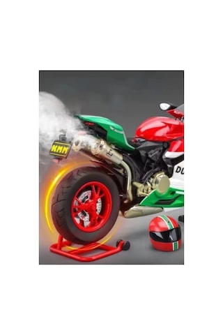 Ducati 1299 Panigale R Tasarımlı 1:9 Işıklı Ve Sesli Diecast Model Motosiklet / Koleksiyonluk Motosiklet Replikası Kırmızı