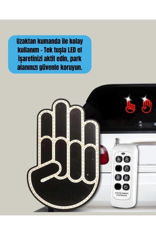 A Kalite Uzaktan Kumandalı Led Park Uyarı Işığı El Figürlü Model Çok Renkli