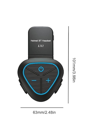 Motosiklet Kask Taşınabilir Su Geçirmez Hands-free Sürücü Kulaklık Bluetooth 5.3 Kırmızı