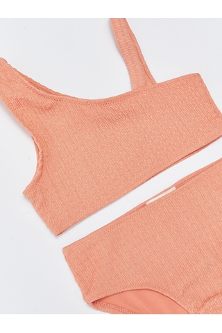 Deep Beach Dokulu Kumaş Kız Çocuk Bikini Takım 001
