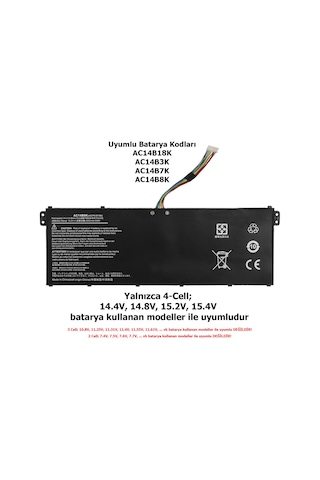 Acer Swift 3 Sf313-52 Laptop Uyumlu Batarya Pil 4 Cell Model-2