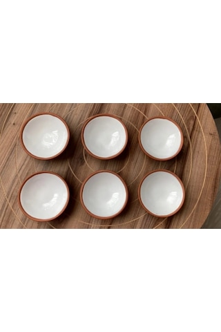 Athstore Beyaz Sosluk Reçellik Çerezlik Lokumluk Kase 6 Lı Set Beyaz