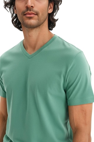Arma Ar-ma Erkek V Yaka Tişört Baskisiz Basic Örme Kumaş Regular Fit %100 Pamuk 30/1 Penye Süprem Y31364408102 Yeşil-y6
