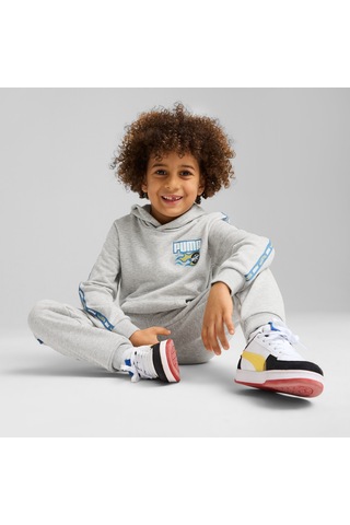Puma Hot Wheels Graphic Çocuk Gri Sweatshirt 630071