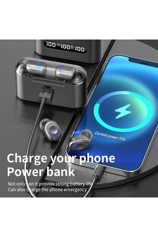 Carrier- Carrier- Tws-q8 Bluetooth 5.2 Kablosuz Kulaklıklar,