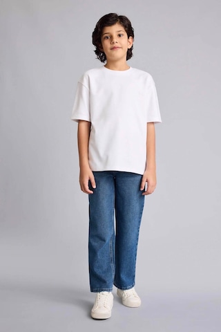 Defacto Wıde Leg Düz Paça Jean Pantolon Erkek Çocuk F8436a826smnm28 Mavi-nm28