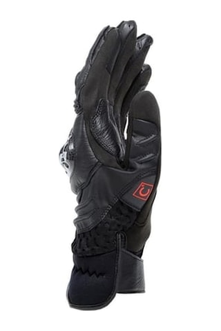 Dainese Carbon 4 Black Kısa Deri Eldiven Siyah