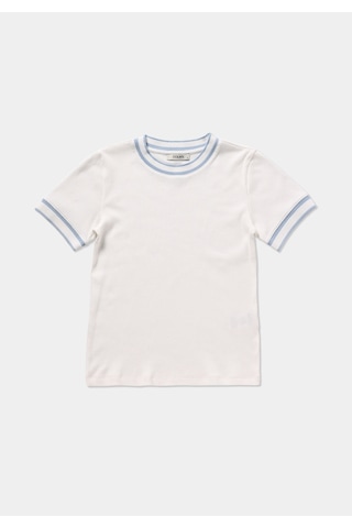 Colin's Colins Slim Fit Yuvarlak Yaka Düz Kadın Beyaz Kısa Kol Tişört Cl1080063 Q1.v1 Ofw