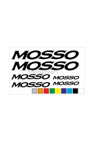 Bisiklet Kadro Sticker Seti Mosso Uyumlu Siyah