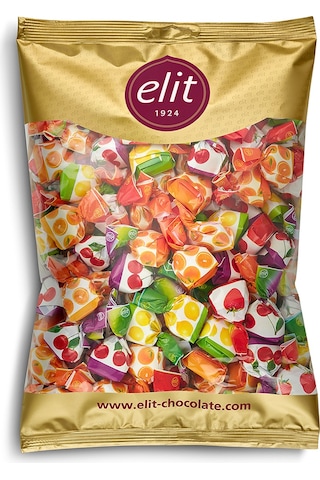 Elit Karışık Meyve Dolgulu Şeker 1 KG Glutensiz